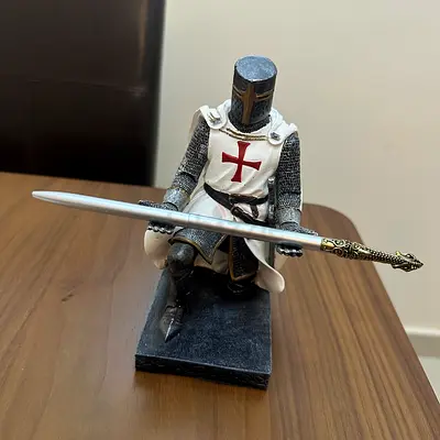 Knight Figurine with Pen Sword