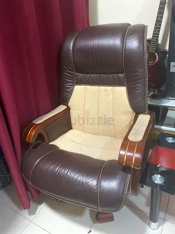 Modern Armchair with Wooden Accents