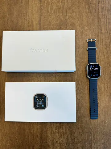 APPLE WATCH ULTRA 2 GPS+CELLULAR 49mm NATURAL TITANIUM CASE WITH NAVY OCEAN BAND