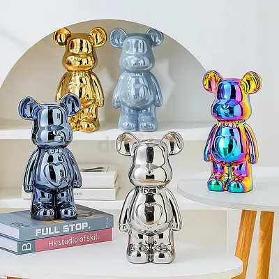 Aesthetic Bear Brick Ceramic Statue