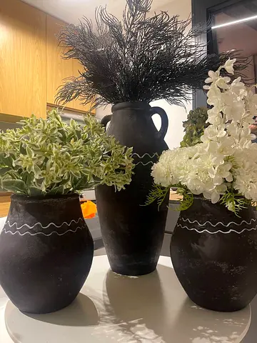 Elegant Decorative Vases with Floral Arrangements