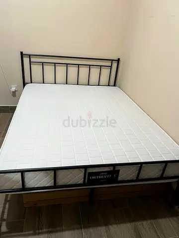 Queen Bed Frame with Orthopedic Mattress