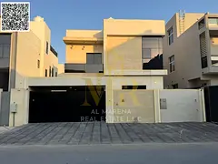 Villa in Al Yasmin area on a main street, two floors and a roof, 5 rooms with a very large roof, fre