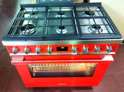 Smeg latest model dual fuel top 6 burners gass oven electric in excellent condition