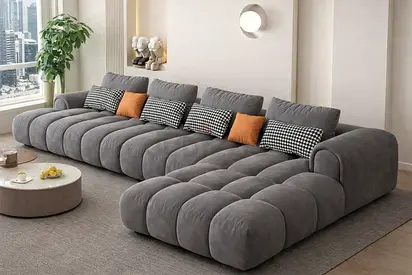 5 Seater Brand New luxury boucle Sofa, Any Fabric available