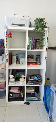 Stylish White Bookcase with Modern Design