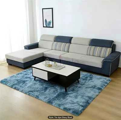 Blue 300x200cm size Rug Carpet Rug Fluffy Shaggy