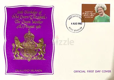 Official First Day Cover for the Queen Mothers 80th Birthday