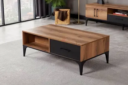Stylish Wooden Coffee Table with Storage