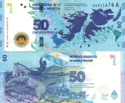 Argentina 50 peso commemorative