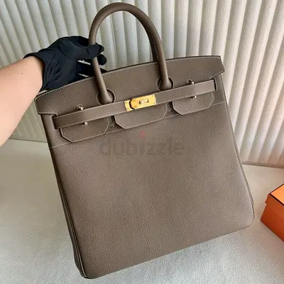 Hermes HAC Birkin 40 in Taupe Clemence Leather