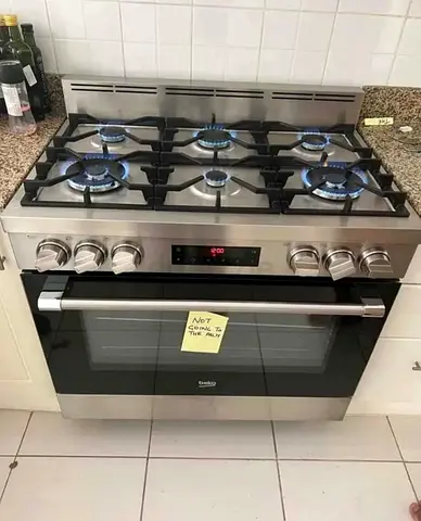 New Model Beko Top 6 Burner Gas Down Oven Electric Cooker Range Size 90×60 cm