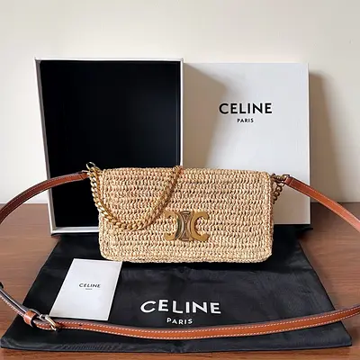 Celine Multipochette in Natural Raffia