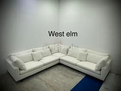 Like new condition west elm corner sofa