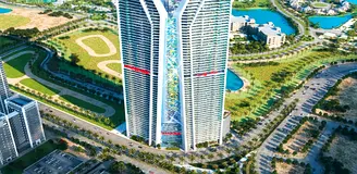 Ultra-Luxury 3BR + Private Pool in Diamondz by Danube | 1,519 Sq.ft | Uptown &amp; Sea View | AED 3,