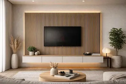 Customize Stylish Entertainment Center with Modern Aesthetic