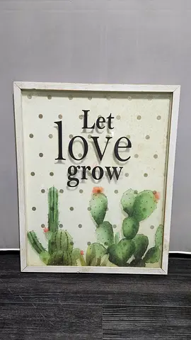 Let Love Grow Cactus Wall Art