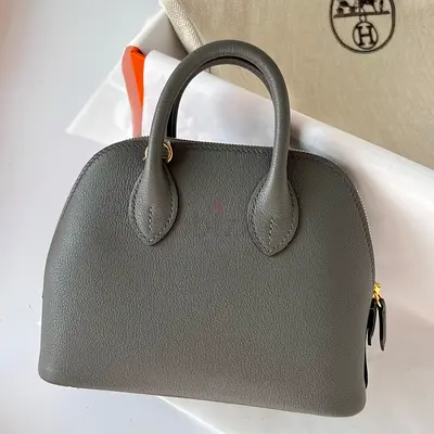 Hermes Bolide 1923 Mini In Gris Meyer Evercolor Calfskin