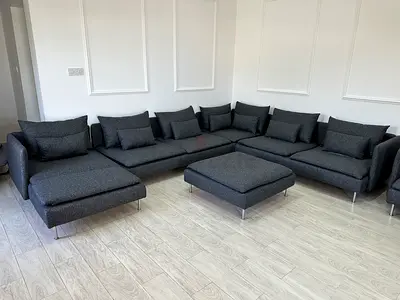 IKEA Söderhamn U-shaped sofa with footstool