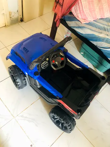 Blue Electric Ride-On Jeep for Kids