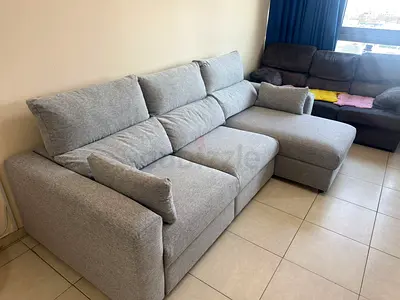 Ikea eskilstuna light grey sofa bed 268x162cm