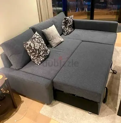 Comfortable Grey Sofa with Storage