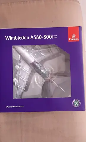 Wimbledon A380-800 Emirates model, scale 1:400