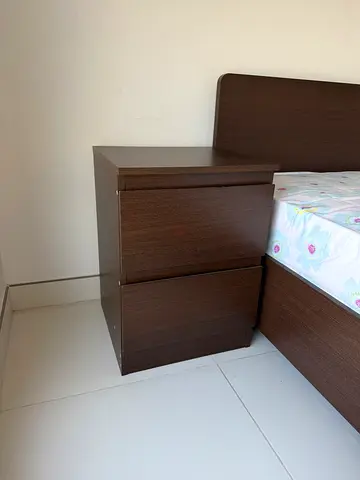 Bed Frame with Nightstands and chest of drawers