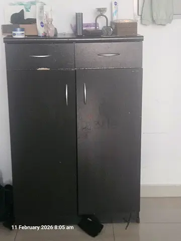 Sturdy Dark Wood Cabinet
