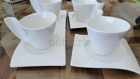 8 piece Cappuccino/Espresso Cup  Saucer - 20 aed