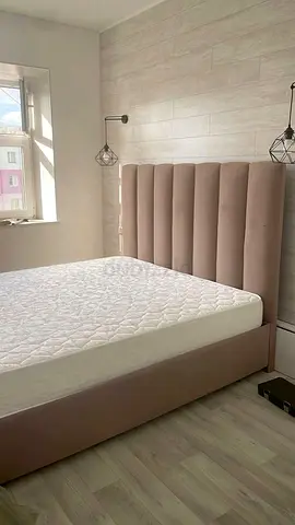 Modern Upholstered Bed with Elegant Headboard