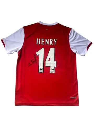 Thierry Henry Hand-Signed Arsenal Jersey – Legendary Collectible (Video Proof)