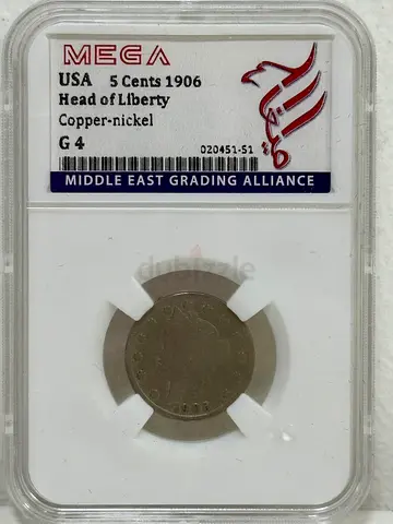 USA  5 cents coin 1906 70 AED