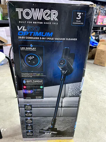 Tower VL10O
OPTIMUM
29.6V CORDLESS 3-IN-1 POLE VACUUM CLEANER