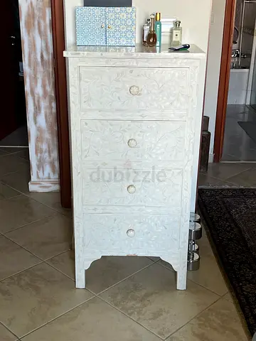 Elegant White Dresser Oksana Mother of Pearl