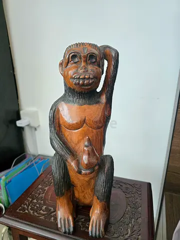 Wooden carving of an African tribal figurr