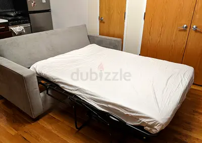 West elm Two seater sofa bed with mattress