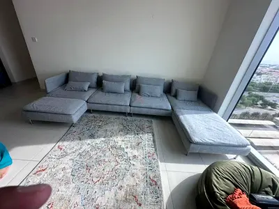Brand new condition ikea soderhim lshape sofa and footstool