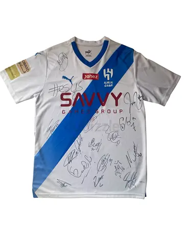 Hand Signed Al Hilal Jersey - Players autograph (Video Proof)