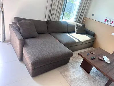 Cratebarrel lounge deep L shape sofa