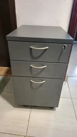 Gray Storage Cabinet with lock