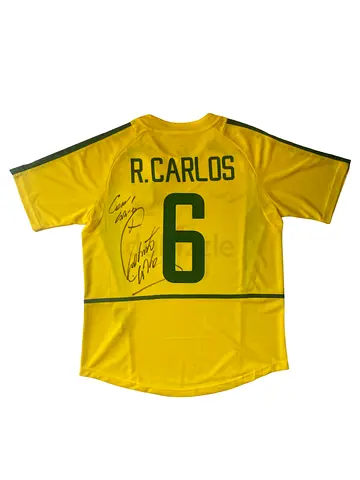 Roberto Carlos Hand-Signed Brazil Jersey – Legendary Collectible (Video Proof)