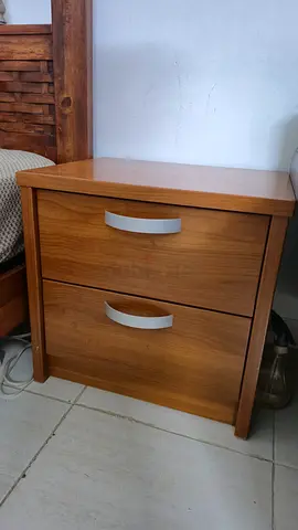 Wooden bedside table