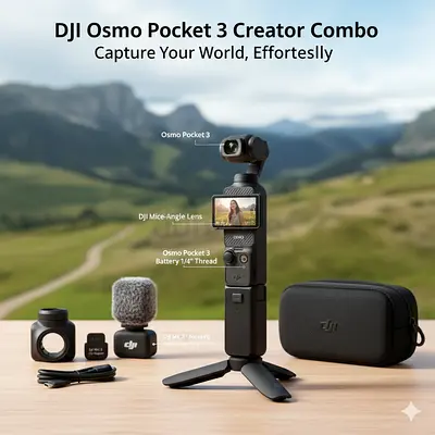 Camera DJI osmo pocket 3 creator combo with all accessories.