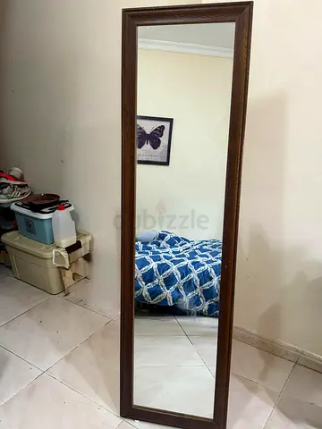 Long length wooden mirror