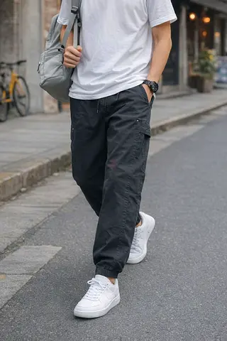 Stylish Black Cargo Pants for Kids