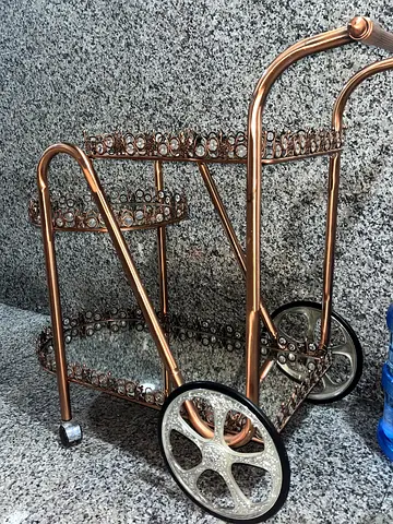 Stylish Rose Gold Bar Cart for Sale