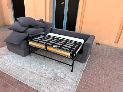 Ikea gronlid L shape sofa bed with mattress