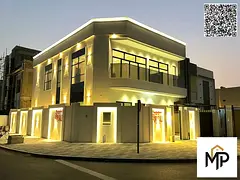 Luxury villa for sale in Al Bahia, opposite the mosque. Elegant design, exceptional location, and pr