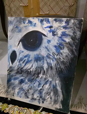 Original Hand-Painted Owl Painting – Acrylic on Canvas